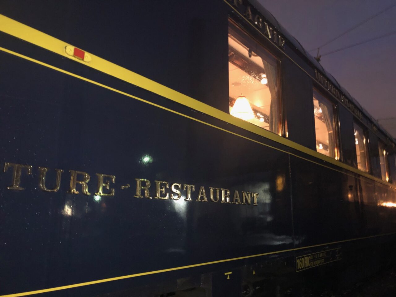 lettre orient express train bronze poli
