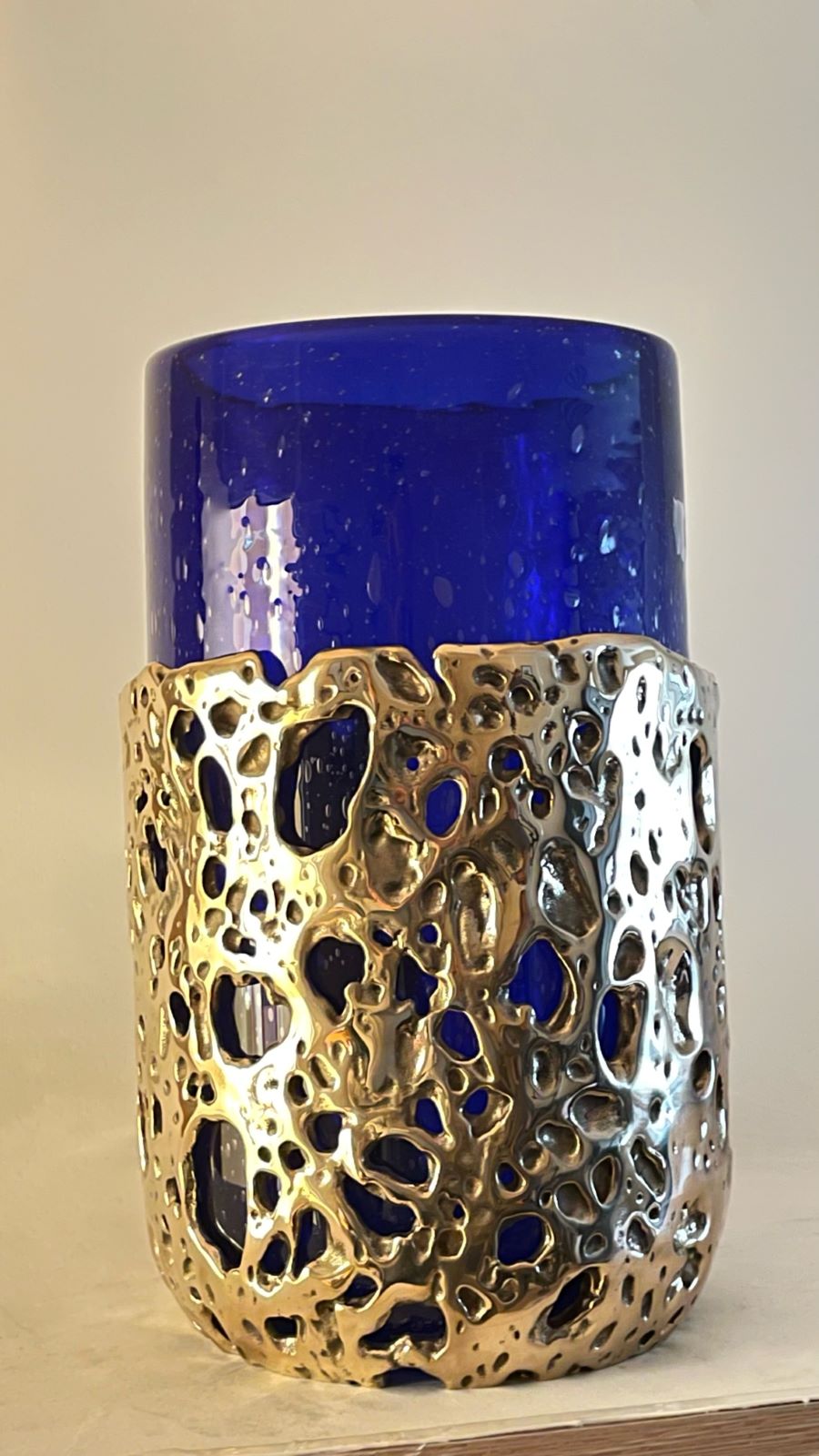 realisation vase bronze moule sable verre biot creation aude lechere mie
