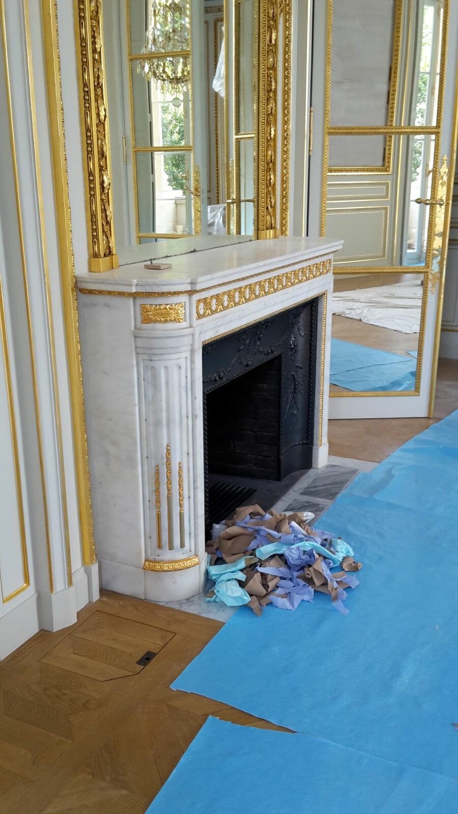 restauration dorure crillon ritz cheminee bronze dore cisele cire perdue 1 rotated