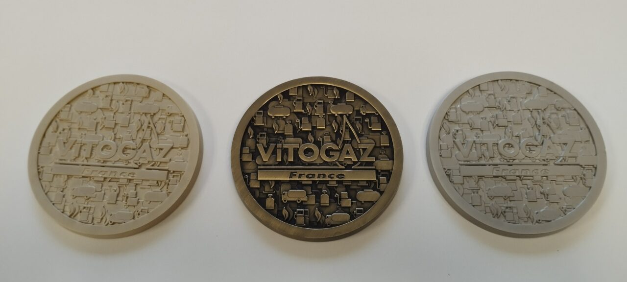 Vitogaz medaille anciennete zamac finition